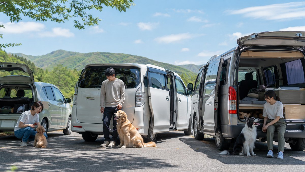 軽自動車・ミニバン・キャンピングカーと犬